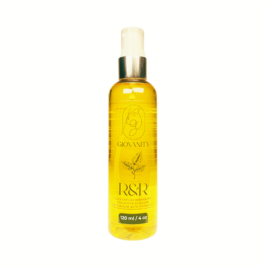 Giovanity Hair Serum with Argan Oil: Cruelty-free & Eco-Friendly 120ml. 4fl oz.